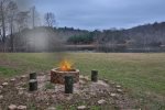 Fire pit overlooking Lake Buckhorn. Don`t forget the S`mores
